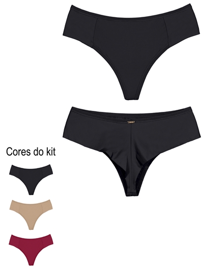 Kit Pe As Calcinha Plus Size Fio Dental Duplo Prote O Permanente Rios Lingerie Kit