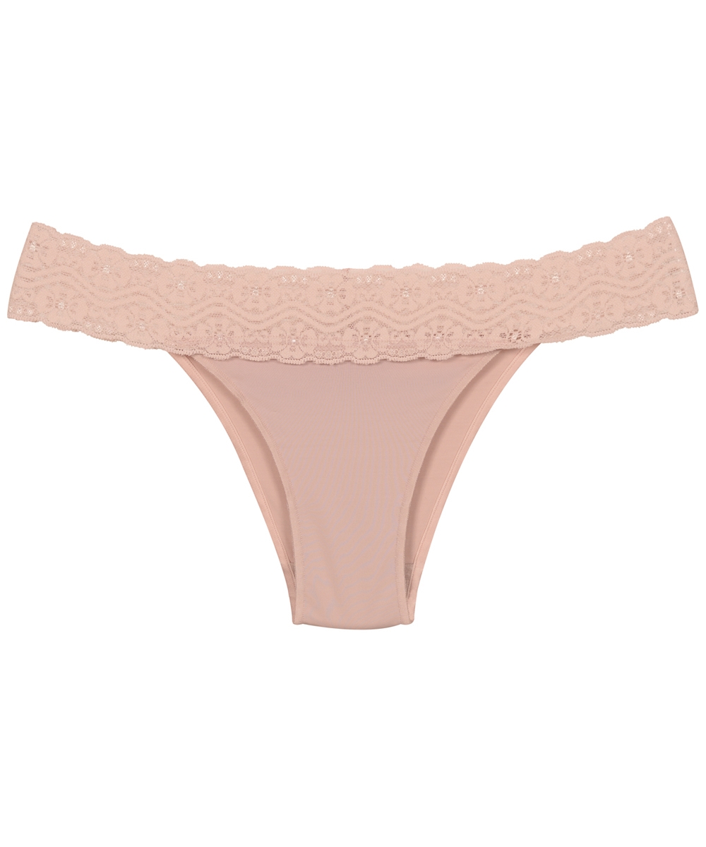 Calcinha String Em Microfibra Cintura Em Renda Rios Lingerie