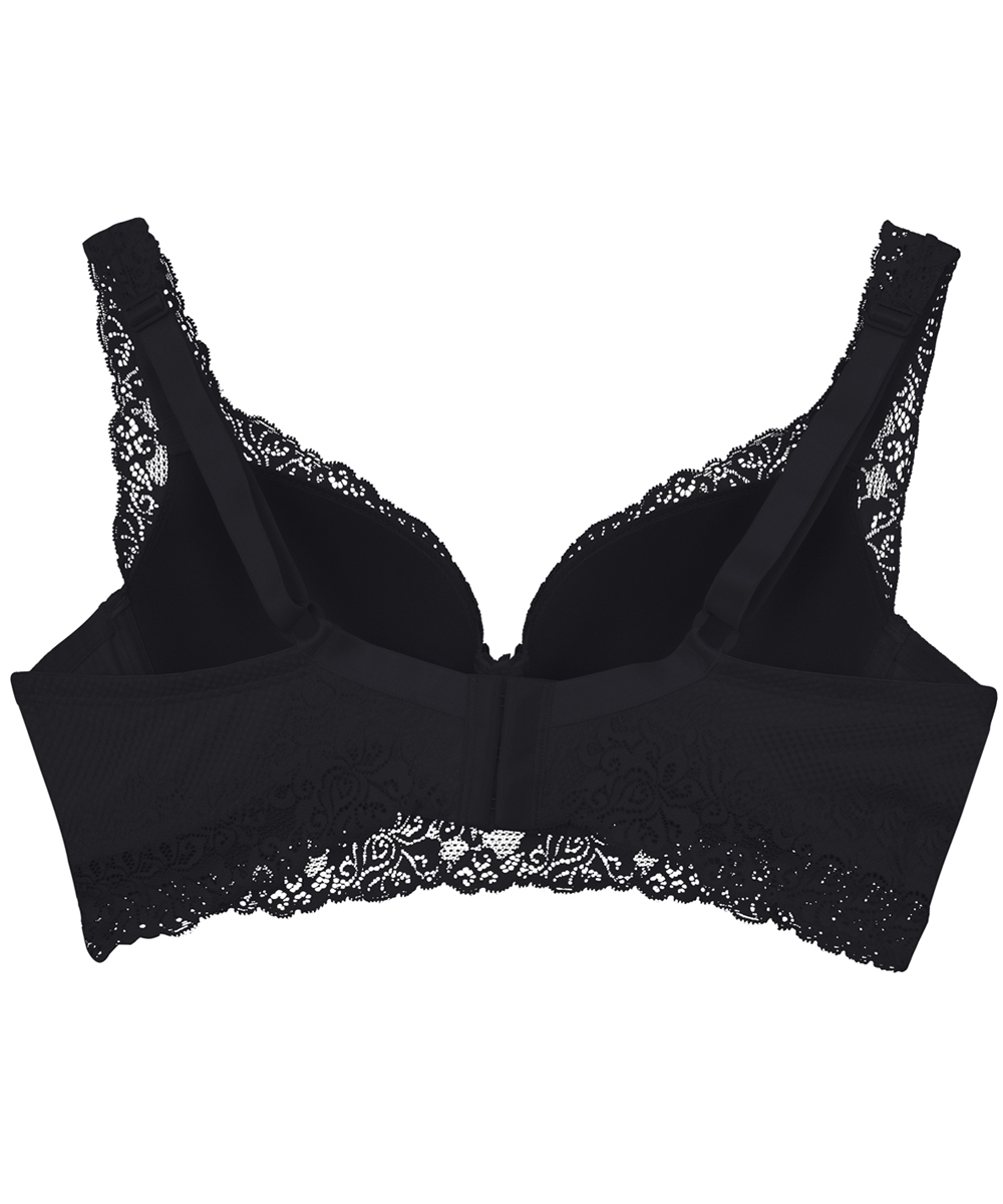 Sutiã plus size em renda detalhe nas alças e cós em renda 2Rios Lingerie Sutiã plus size