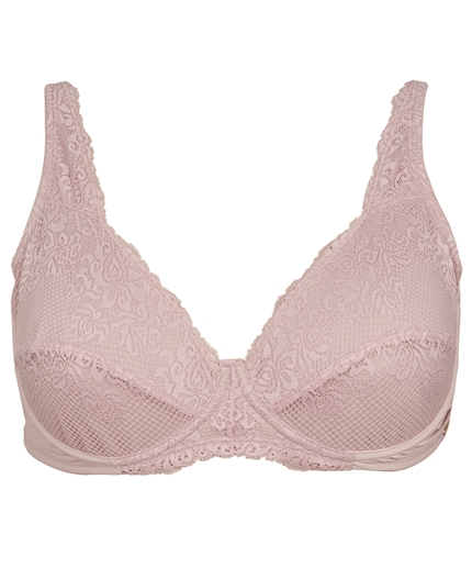 GORGEOUS Soutien push-up tule microfibra e renda rosa, Sutiãs de mulher