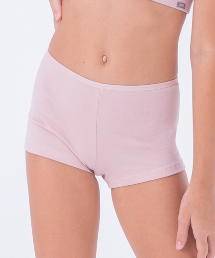 Calcinha absorvente teen, em cotton, com detalhe de renda na cintura   2Rios Lingerie - Calcinha absorvente teen, em cotton, com detalhe de renda  na cintura - 2Rios